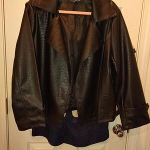 Marc New York by Andrew Marc Stylish Leather Jacket size 1x
